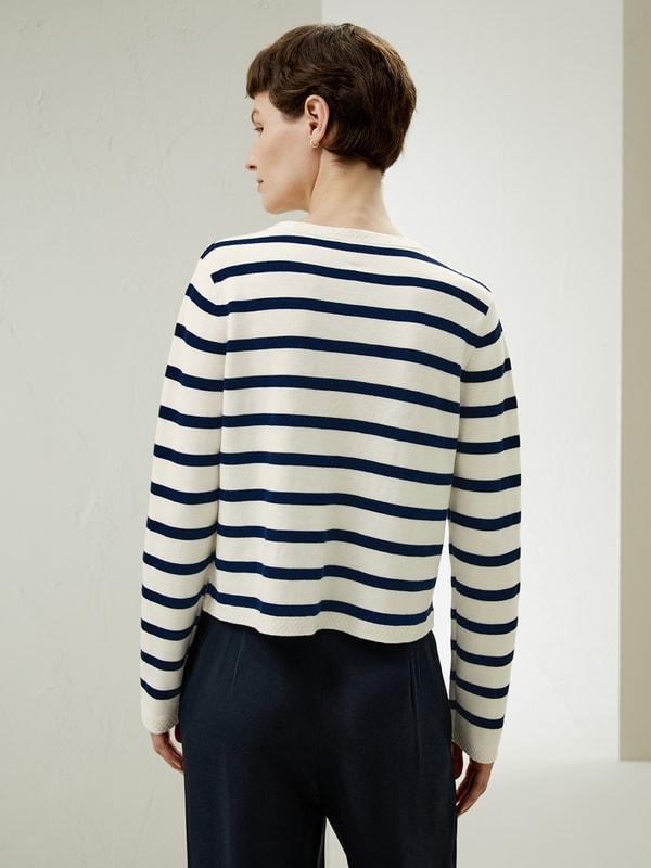 Gariana Striped Wool Cardigan Product Image