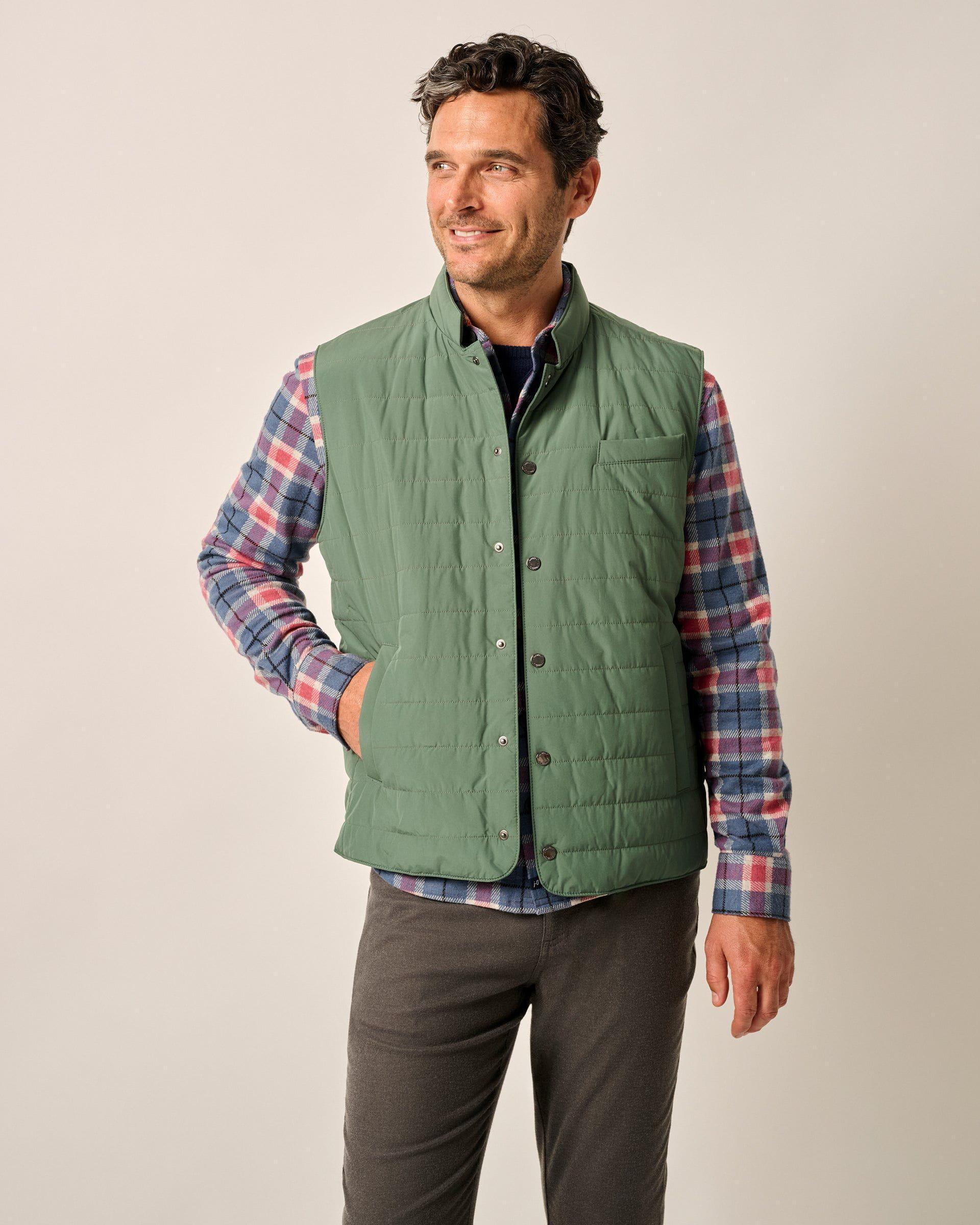 johnnie-O Apo Quilted Button Up Vest Product Image