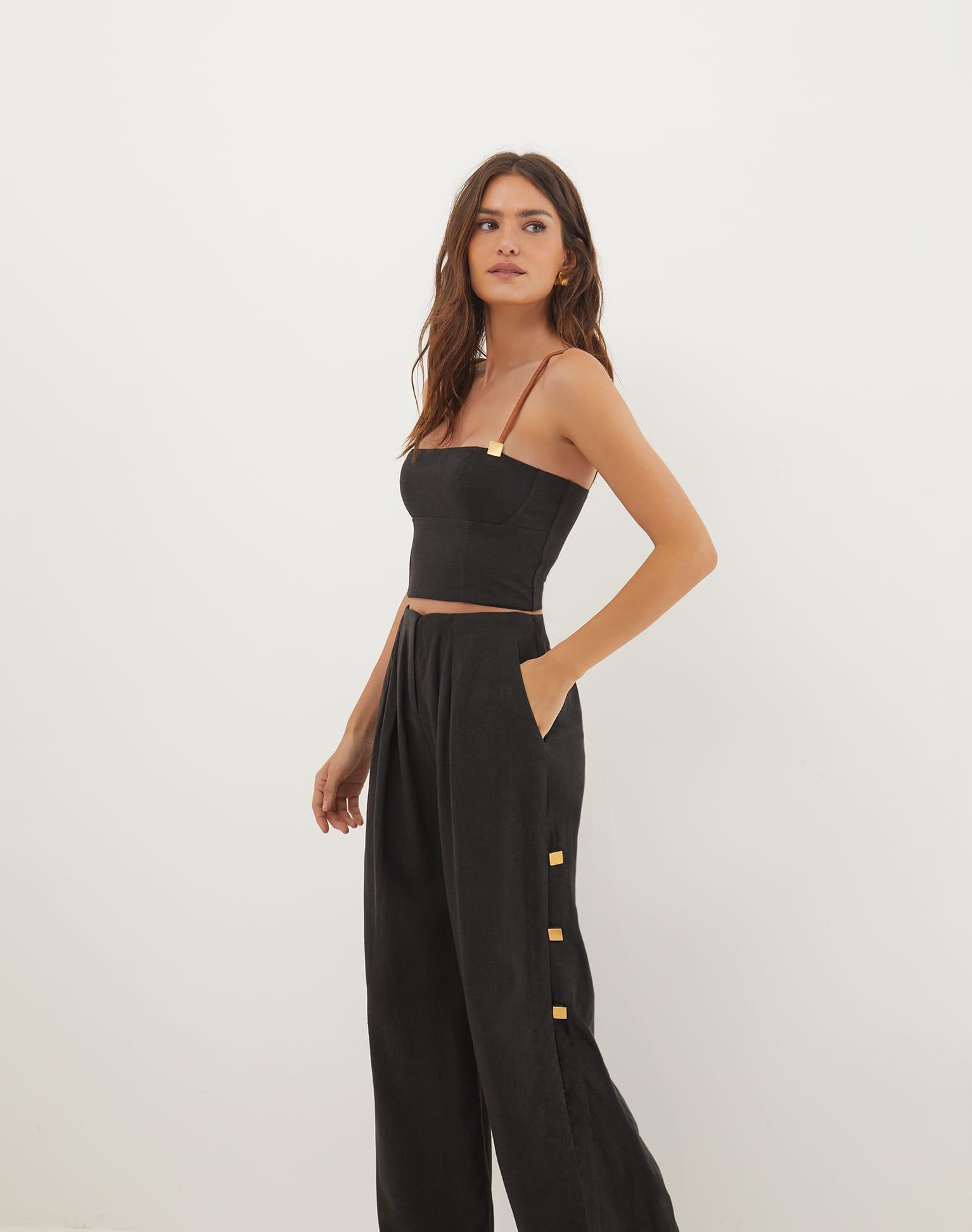 Alessia Wide Pants - Black Product Image