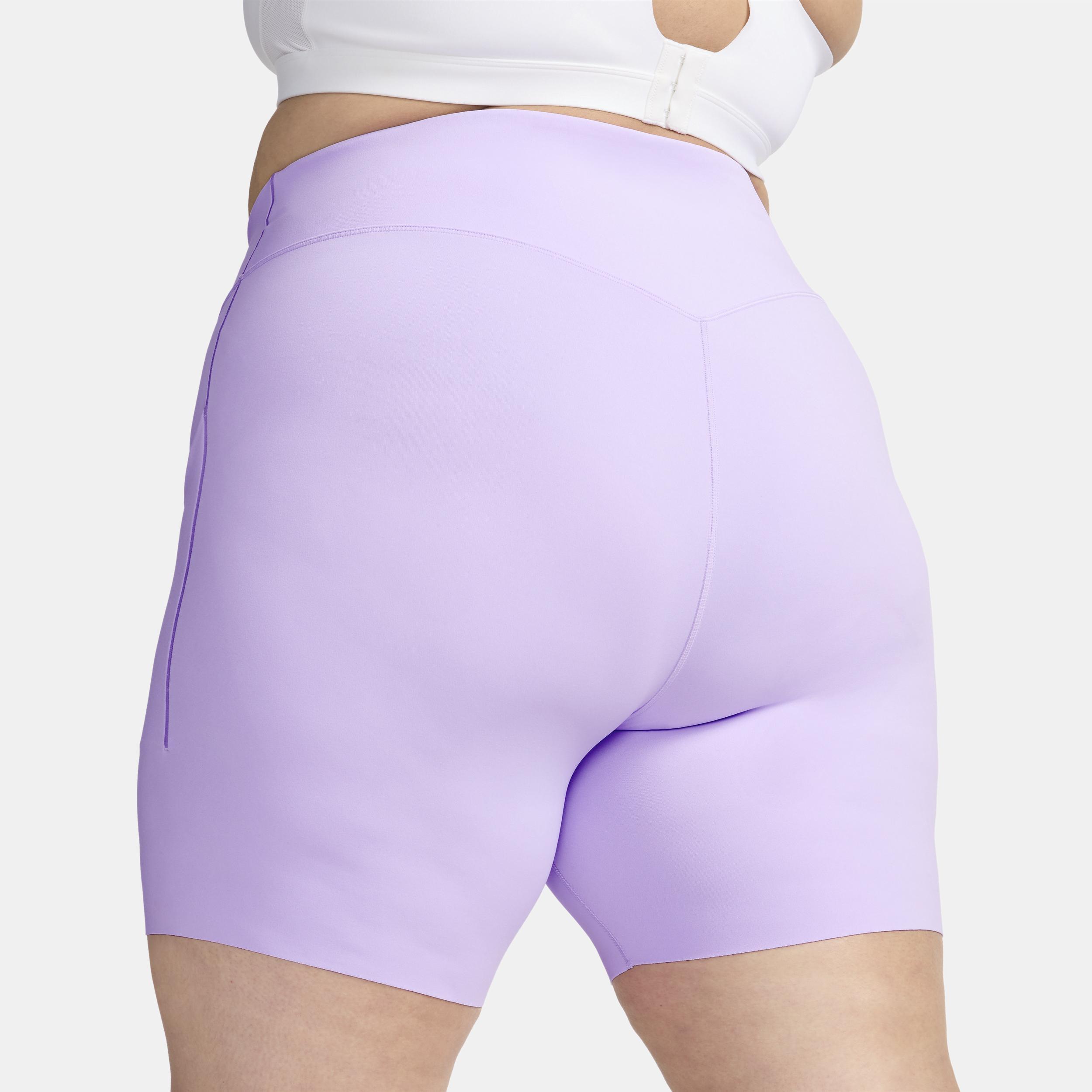 Nike Womens Universa Medium-Support High-Waisted 8 Biker Shorts with Pockets (Plus Size) Product Image