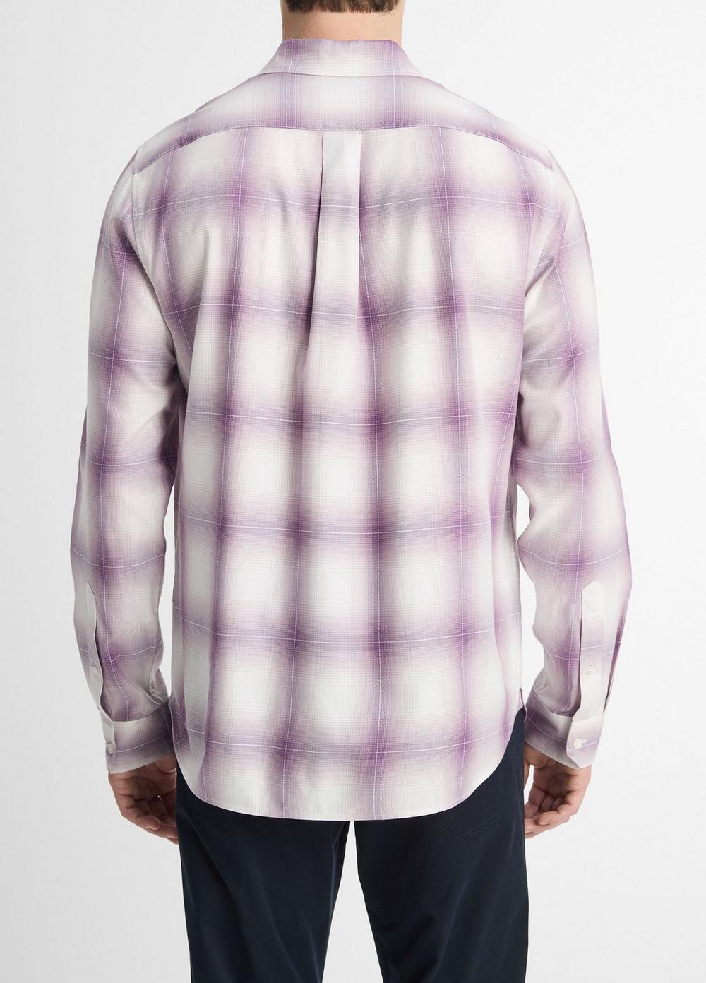 Mirage Plaid Cotton-Blend Long-Sleeve Shirt Product Image