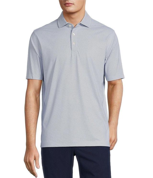 Hart Schaffner Marx Luxury Performance Short Sleeve Geo Print Polo Shirt Product Image