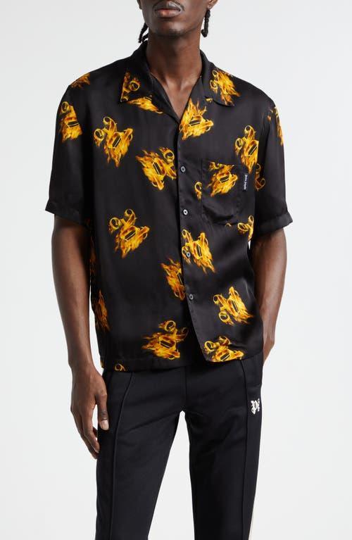 Palm Angels Burning Monogram Camp Shirt Product Image