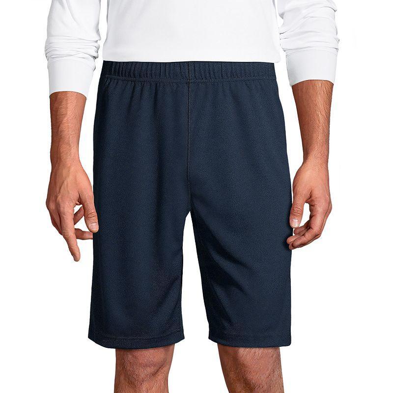 Mens Lands End Mesh Gym Shorts Blue Product Image