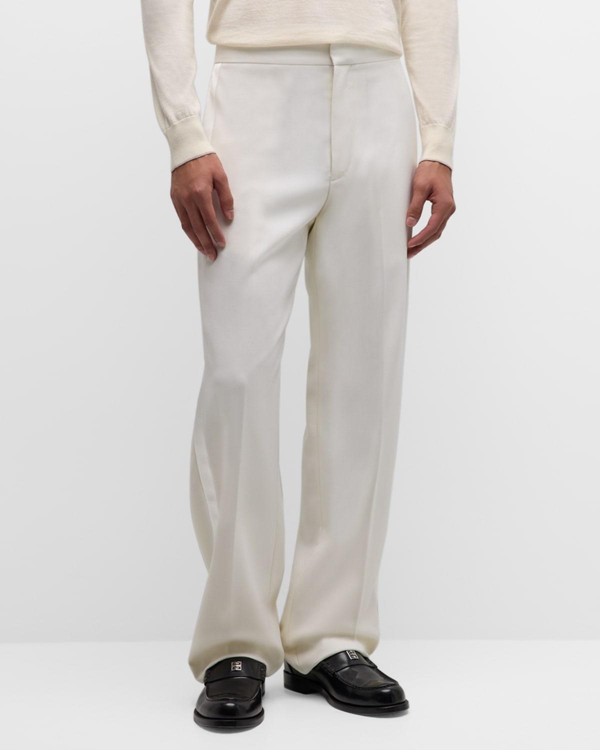 Mens Wool-Mohair Pants with Side Bands Product Image