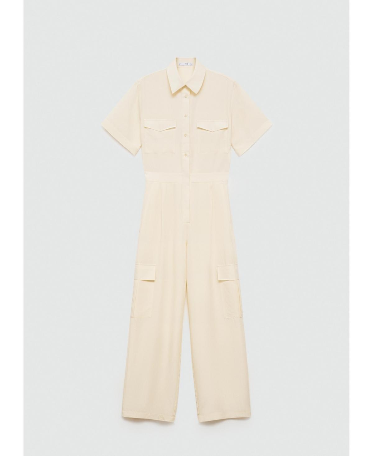 Mango Womens Lyocell Shirt Jumpsuit Product Image