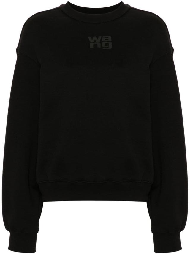 logo-embossed cotton sweatshirt Product Image