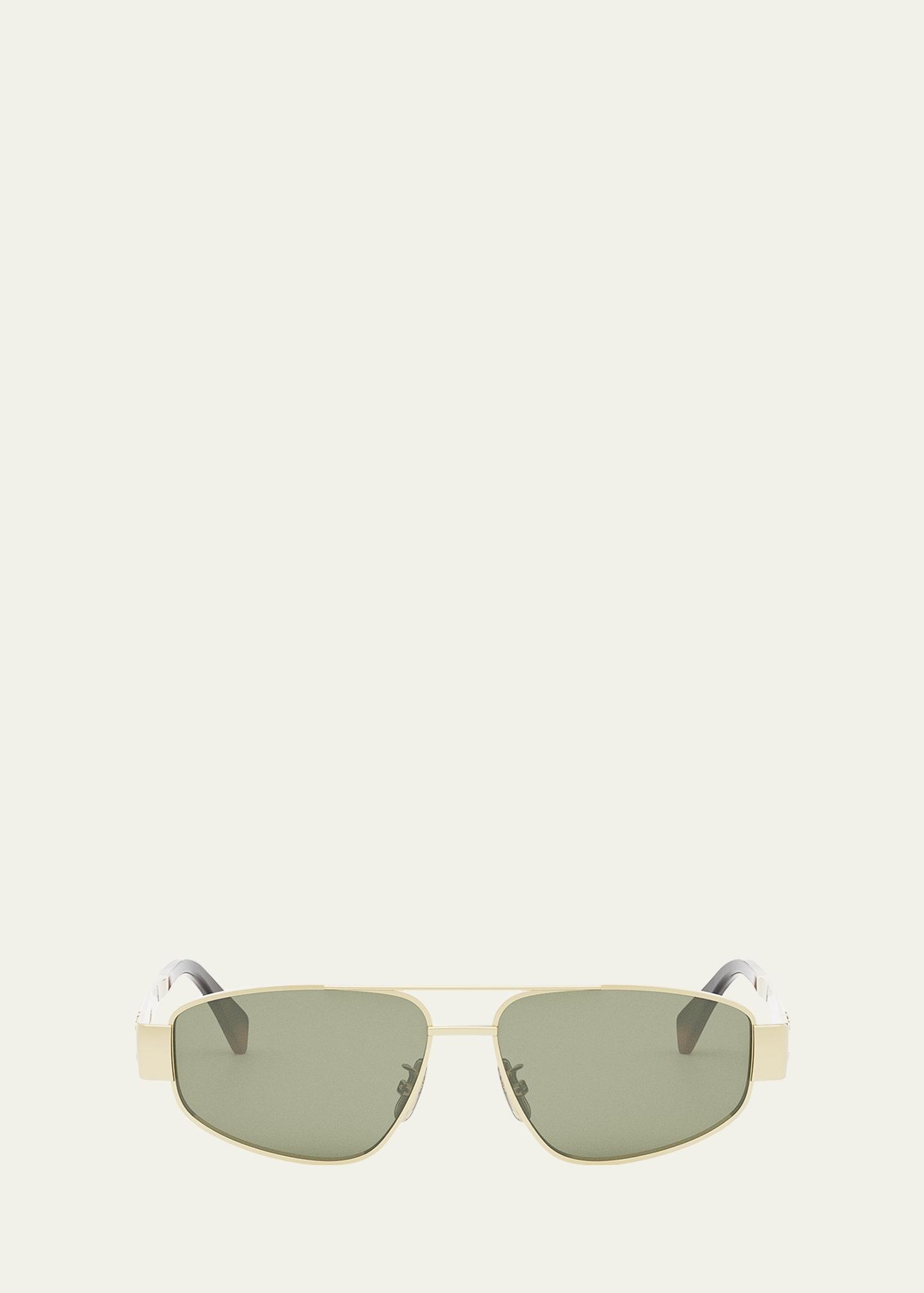 Mens Triomphe Pilot Metal Sunglasses Product Image