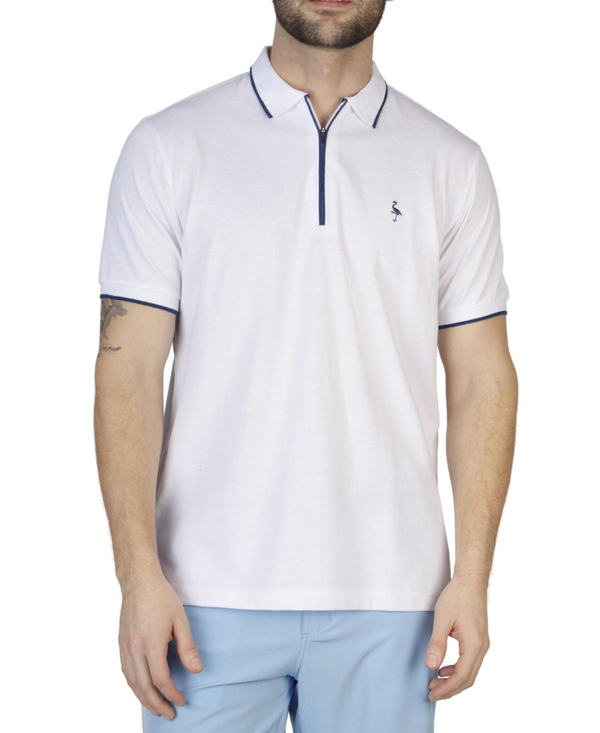 Tailorbyrd Mens Pique Zipper Polo Shirt with Tipping Product Image