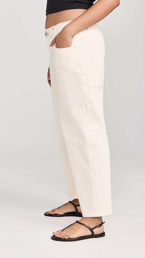 Tibi Garment Dyed Stretch Twill Cropped Newman Jeans | Shopbop Product Image