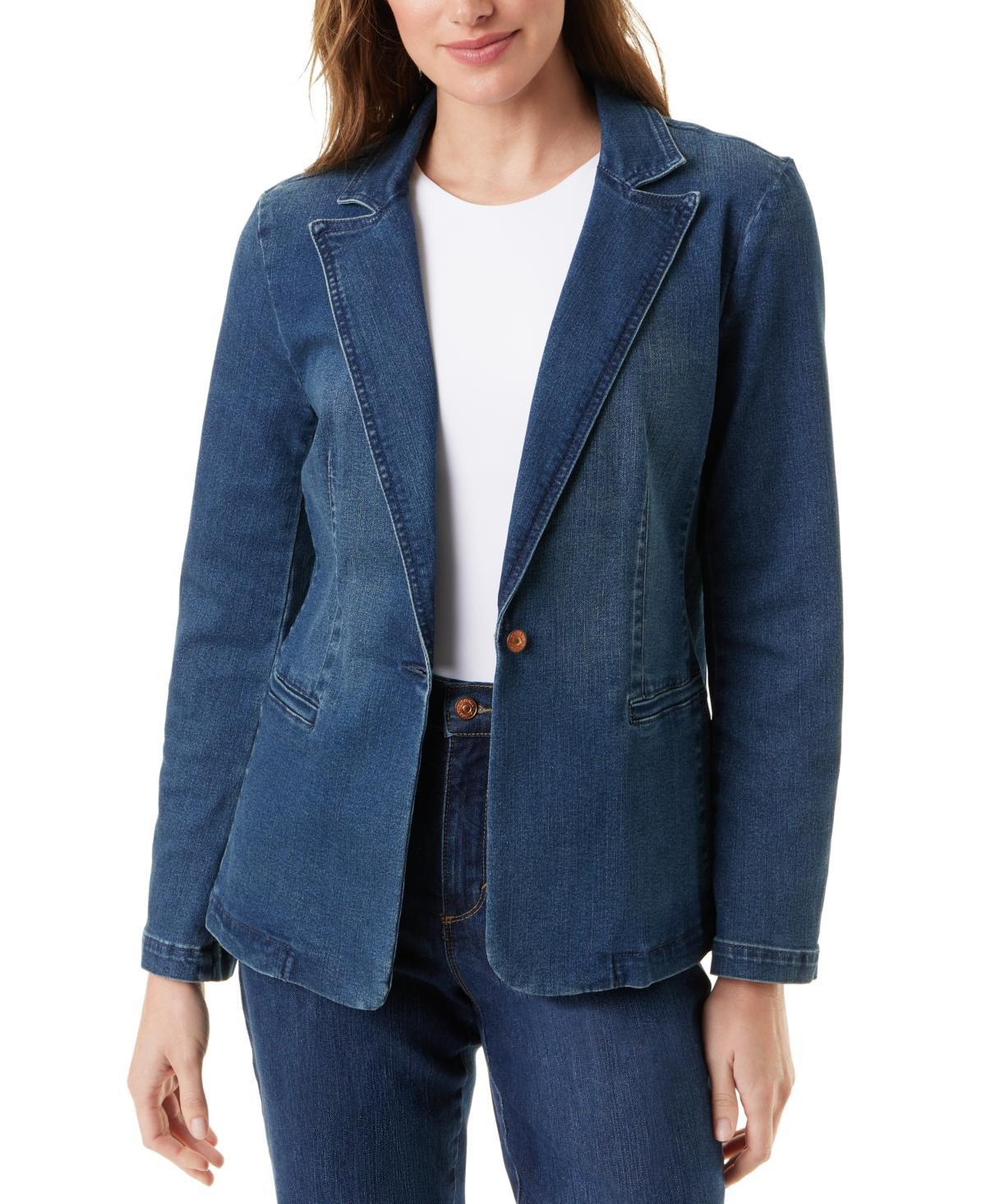 Gloria Vanderbilt Womens Fitted Denim Blazer Product Image