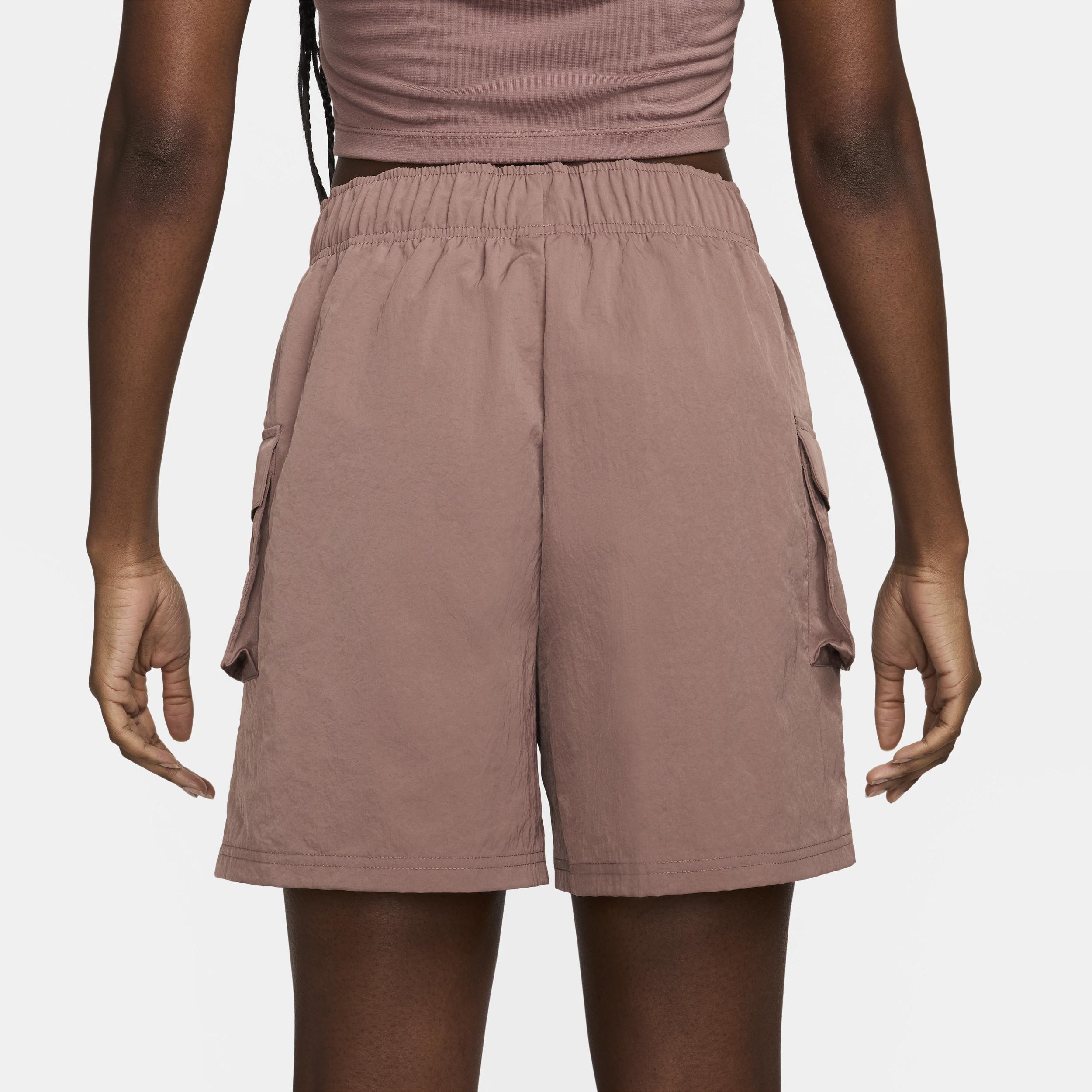 Nike Womens Nike Essential Woven Shorts - Womens Black/Smokey Mauve Product Image