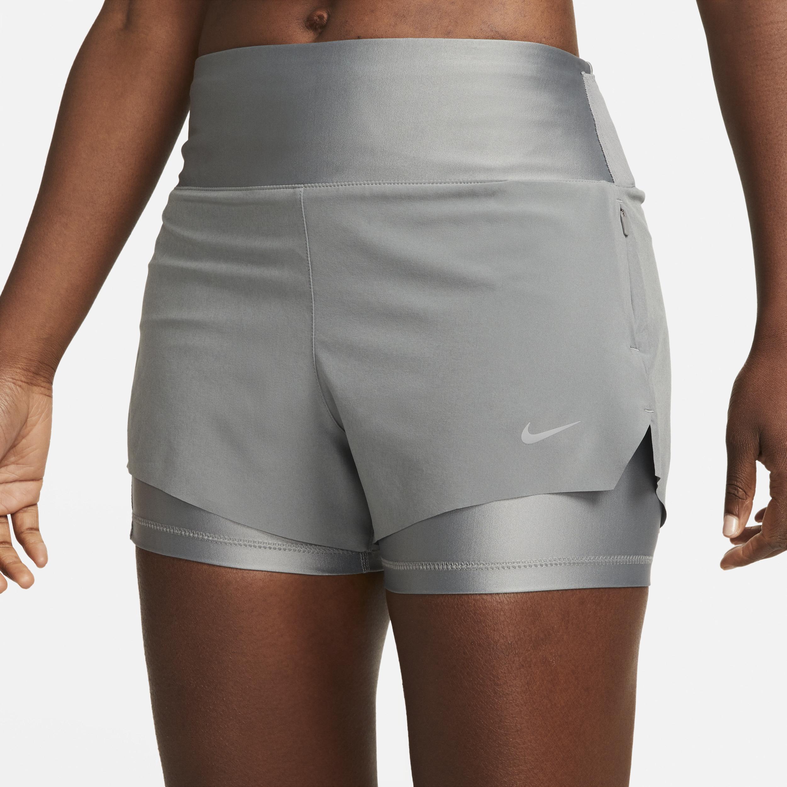 Nike Women's Dri-FIT Swift Mid-Rise 3" 2-in-1 Running Shorts with Pockets Product Image