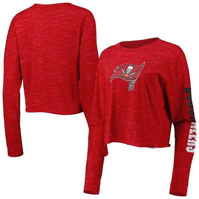 Womens New Era Tampa Bay Buccaneers Crop Long Sleeve T-Shirt Product Image