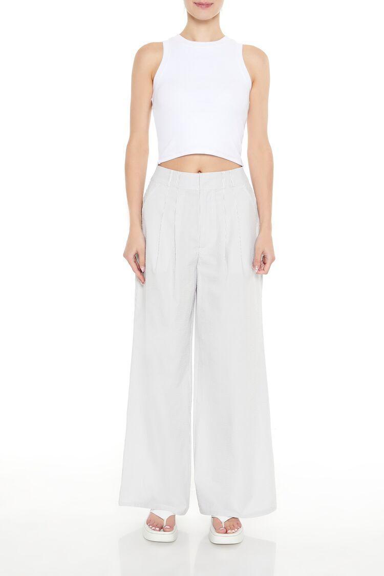 Pinstriped Wide-Leg Pants | Forever 21 Product Image