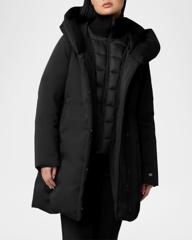 Camelia-C Hooded Down Coat  Product Image