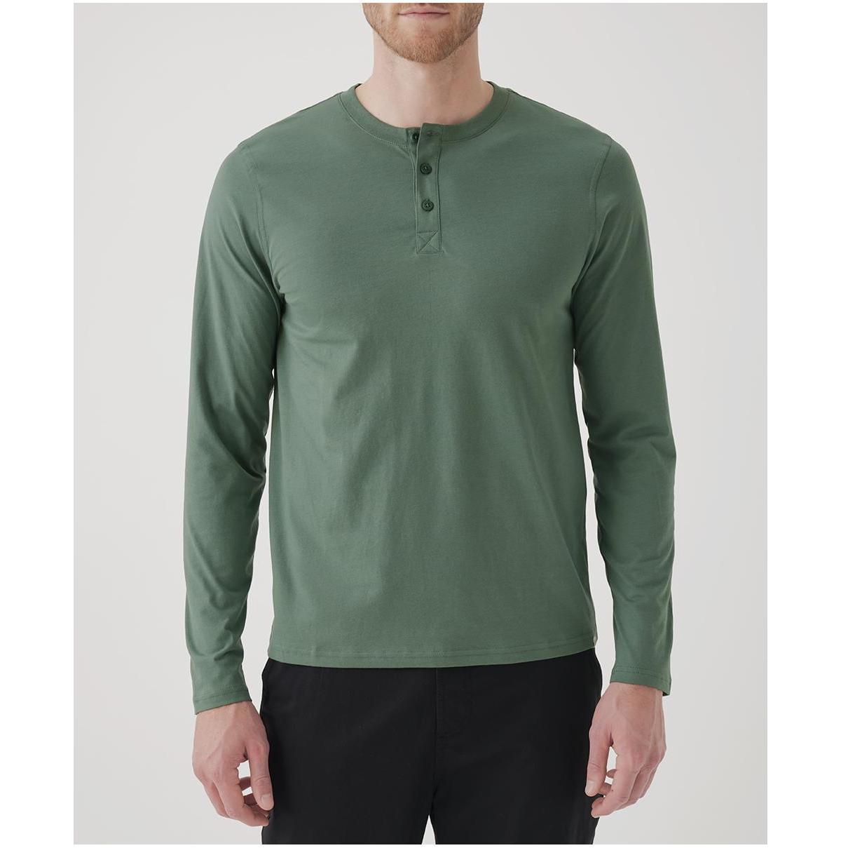 Pact Mens Cotton Softspun Long Sleeve Henley Product Image