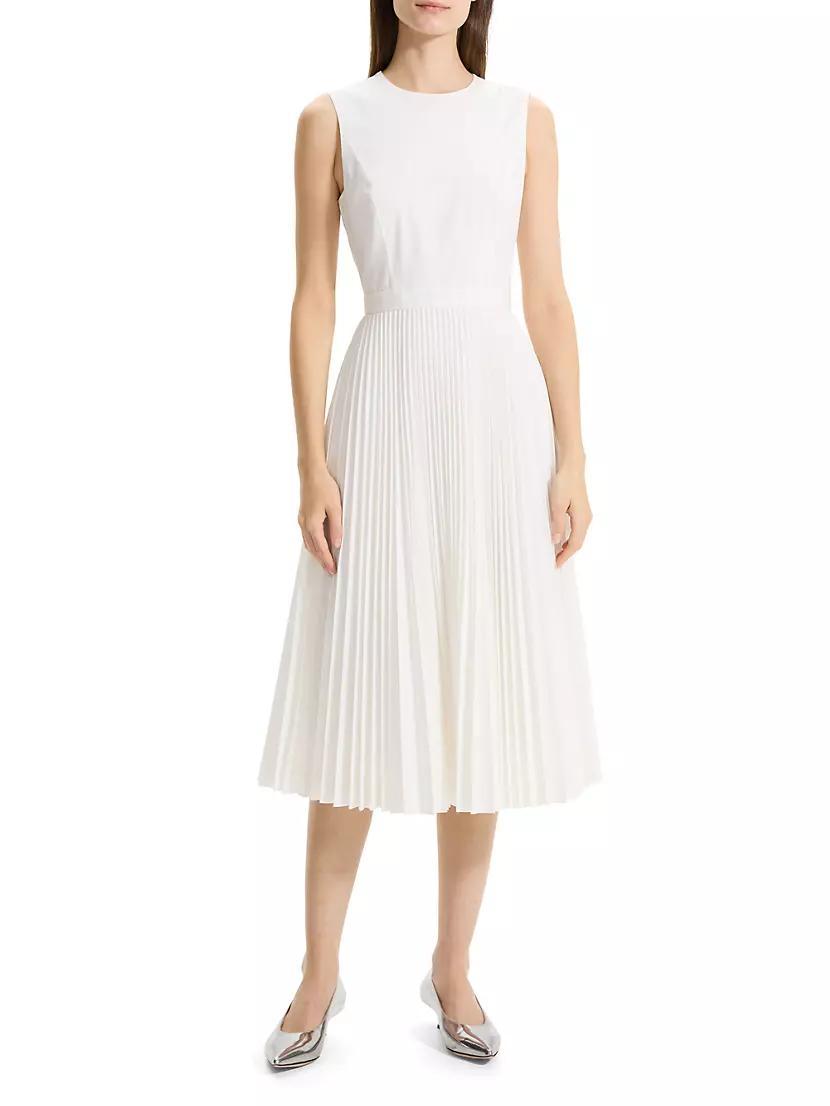 Pleated Sleeveless Midi-Dress Product Image