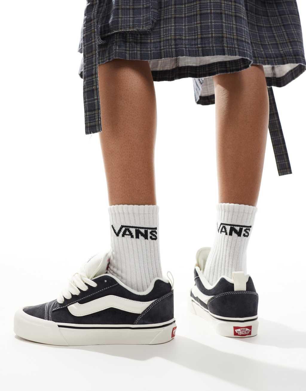 Vans Knu Skool sneakers with suede in gray Product Image