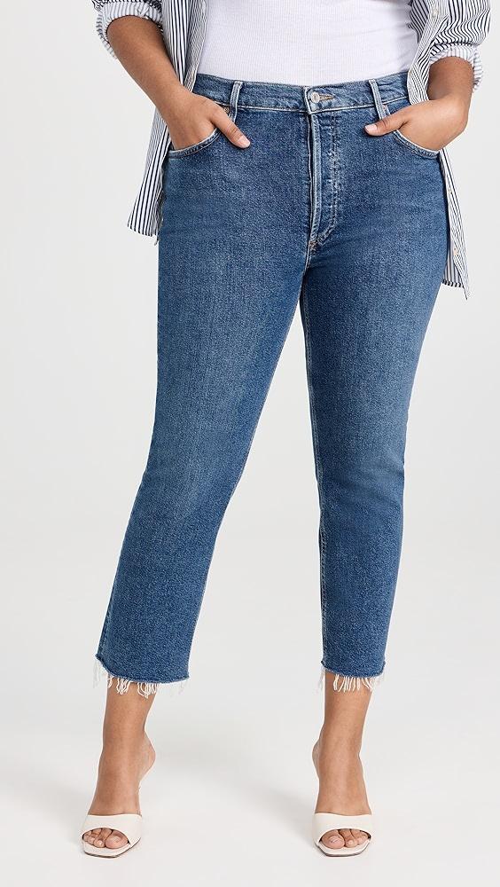 AGOLDE Riley High Rise Straight Crop Jeans | Shopbop Product Image