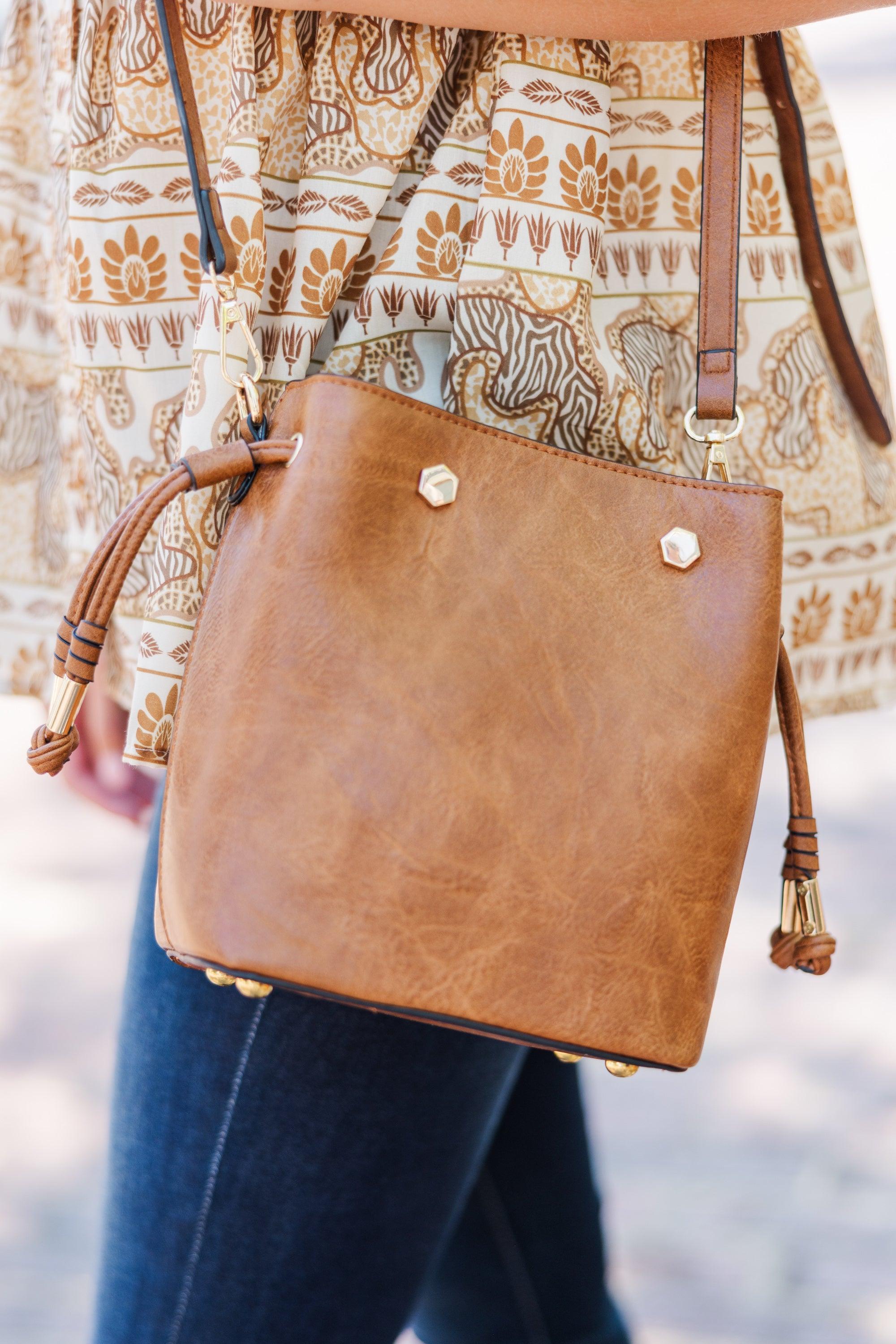 On The Go Brown Bucket Bag Female Product Image