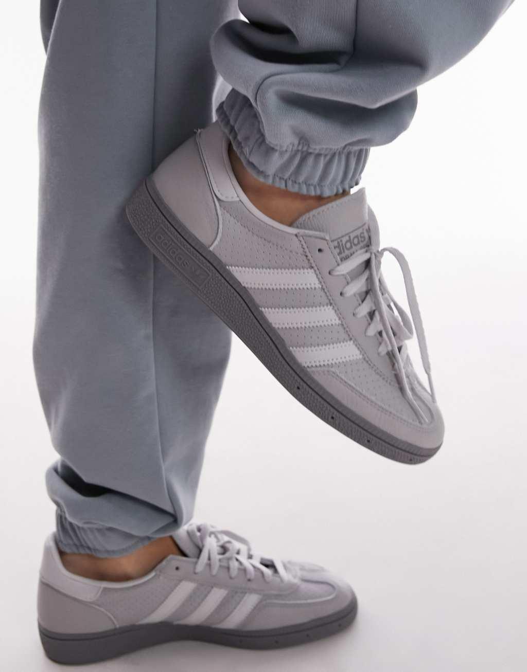 Topshop oversized cuffed sweatpants in soft blue Product Image