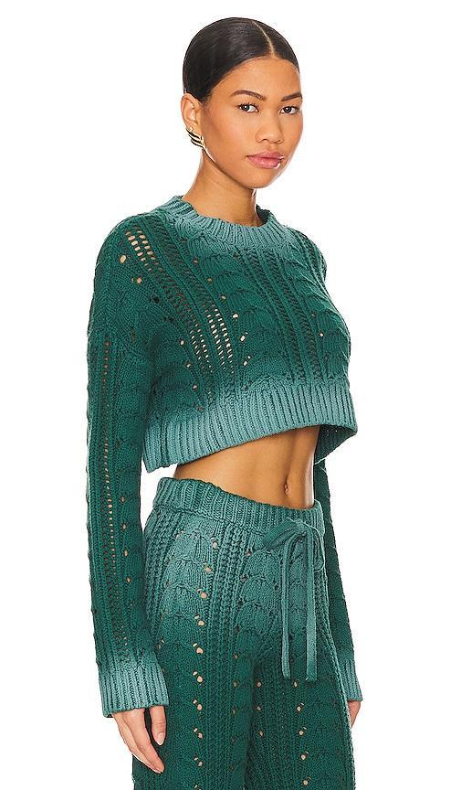 Lovers and Friends Jelissa Ombre Sweater in Dark Green. - size XXS (also in XS, S, M, L, XL) Product Image