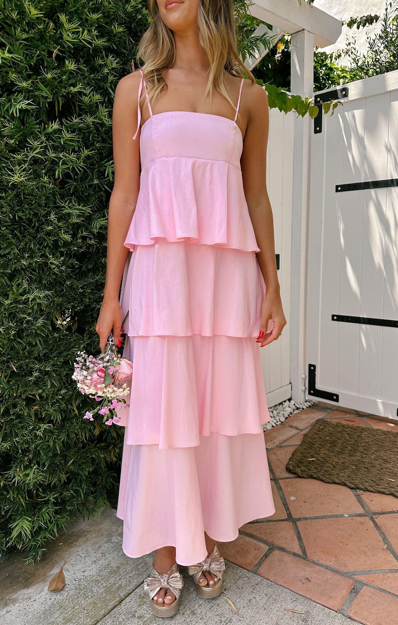 Meet Cute Dress ~ Light Pink Taffeta Product Image