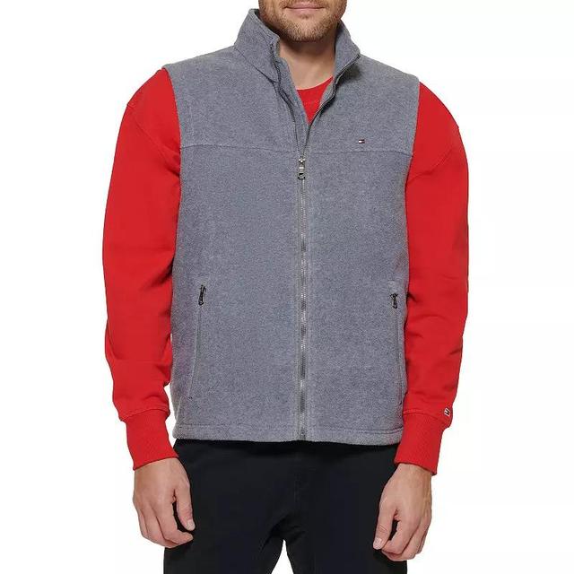 Big & Tall Tommy Hilfiger Fleece Vest with Stand Collar, Mens Product Image