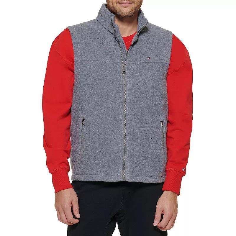 Big & Tall Tommy Hilfiger Fleece Vest with Stand Collar, Mens Product Image