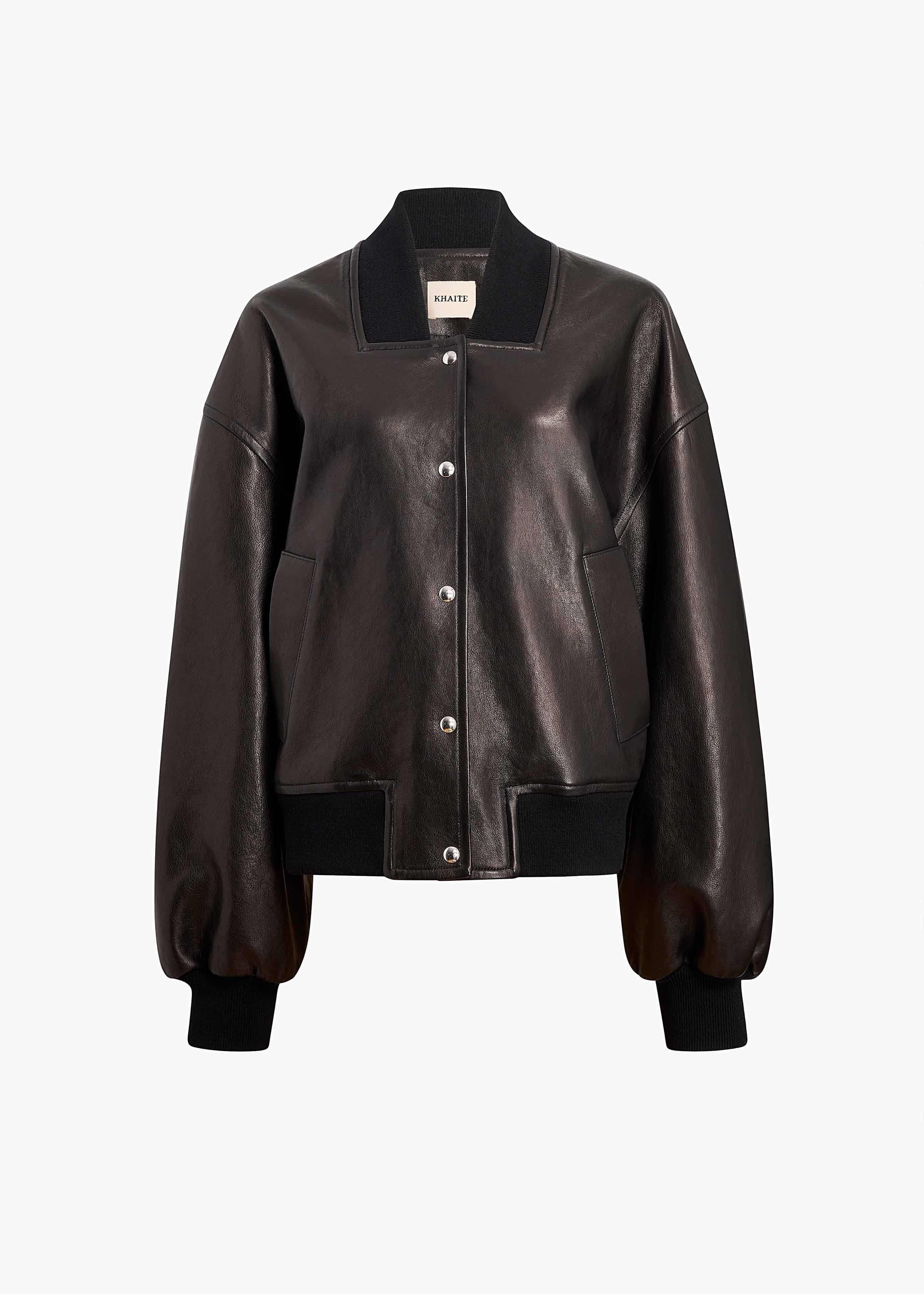 Spence Jacket in Black Leather Product Image