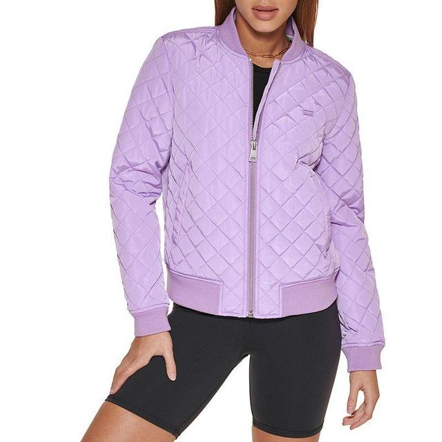 Womens Levis Diamond Quilted Bomber Jacket Purple Product Image