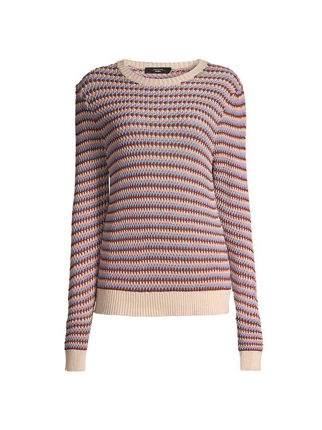 Womens Revere Striped Cotton-Blend Sweater Product Image