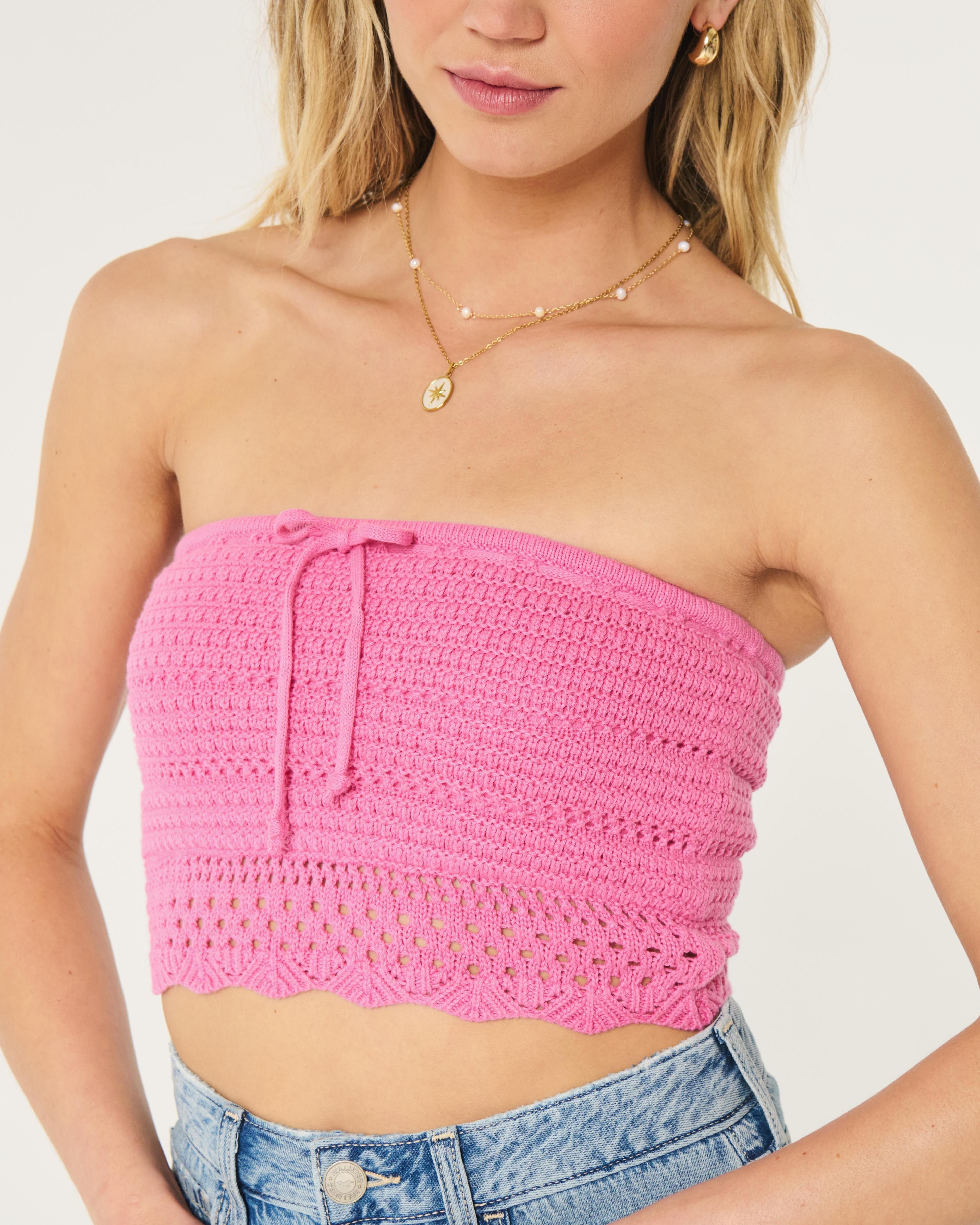 Crochet-Style Tube Top Product Image