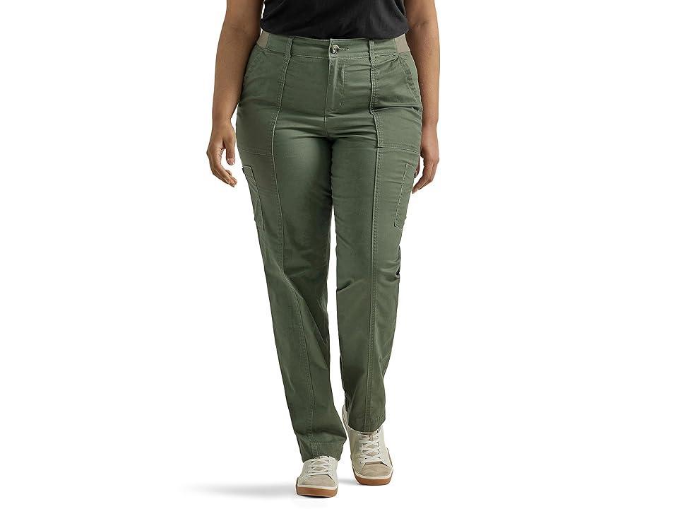 Plus Size Lee Ultra Lux Comfort with Flex-To-Go Utility Pants, Womens Green Grove Product Image