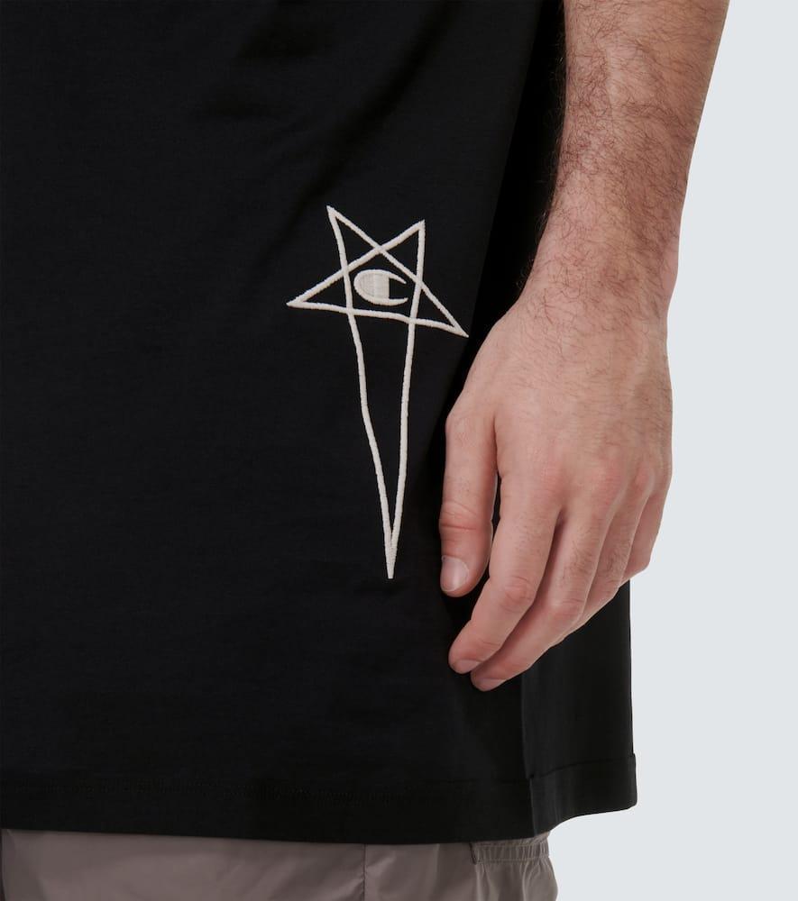 RICK OWENS Black Champion Edition Tarp T-shirt Product Image