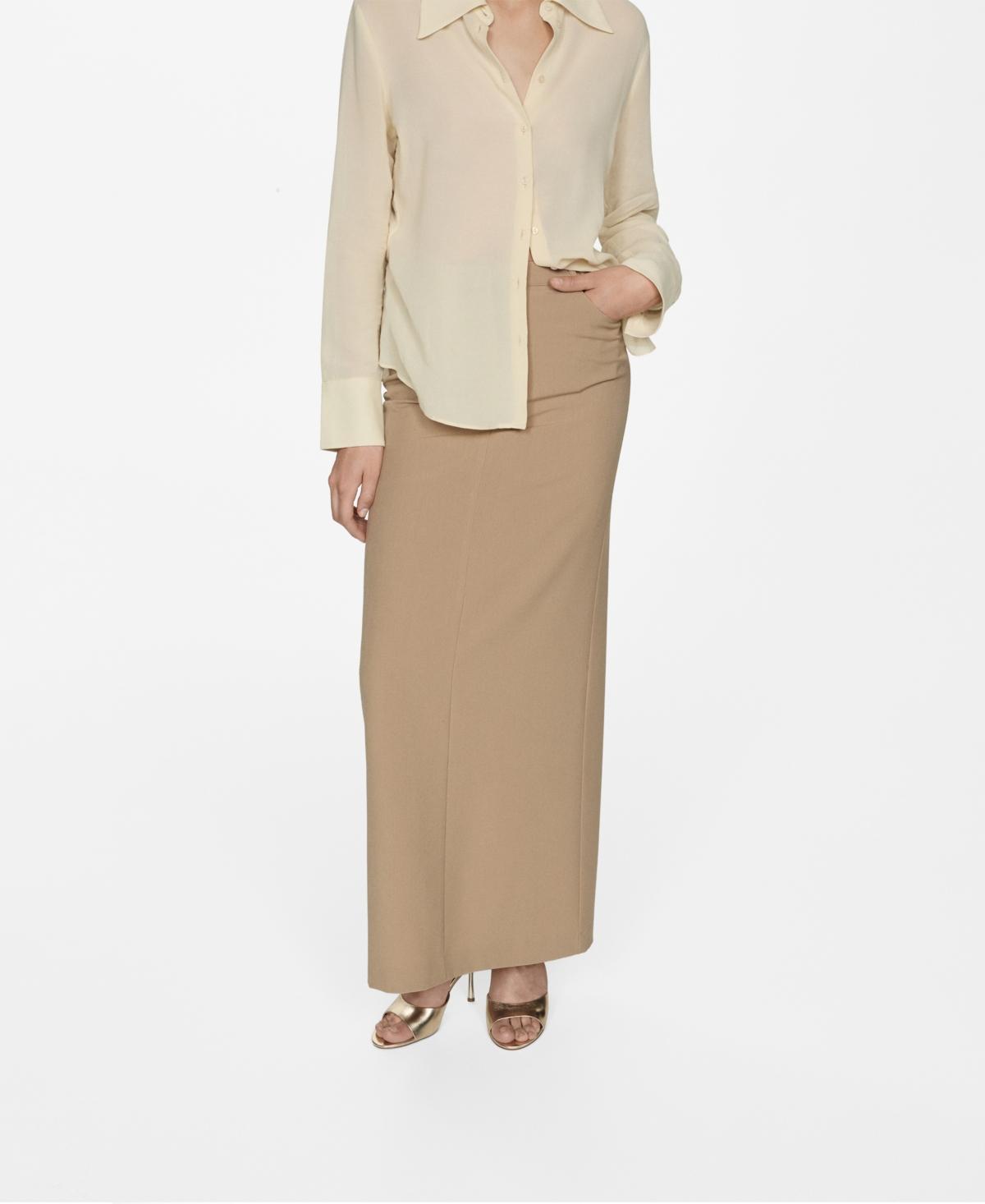 Mango Womens Regular Long Pencil Skirt Product Image