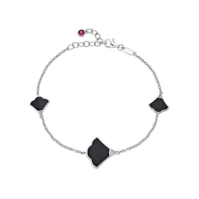 Gemminded Sterling Silver Black Onyx Bracelet, Womens Product Image