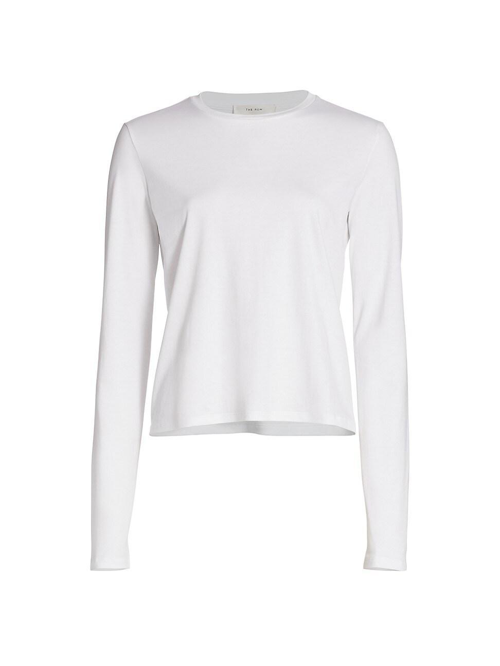 The Row Sherman Long Sleeve Cotton Jersey Top Product Image