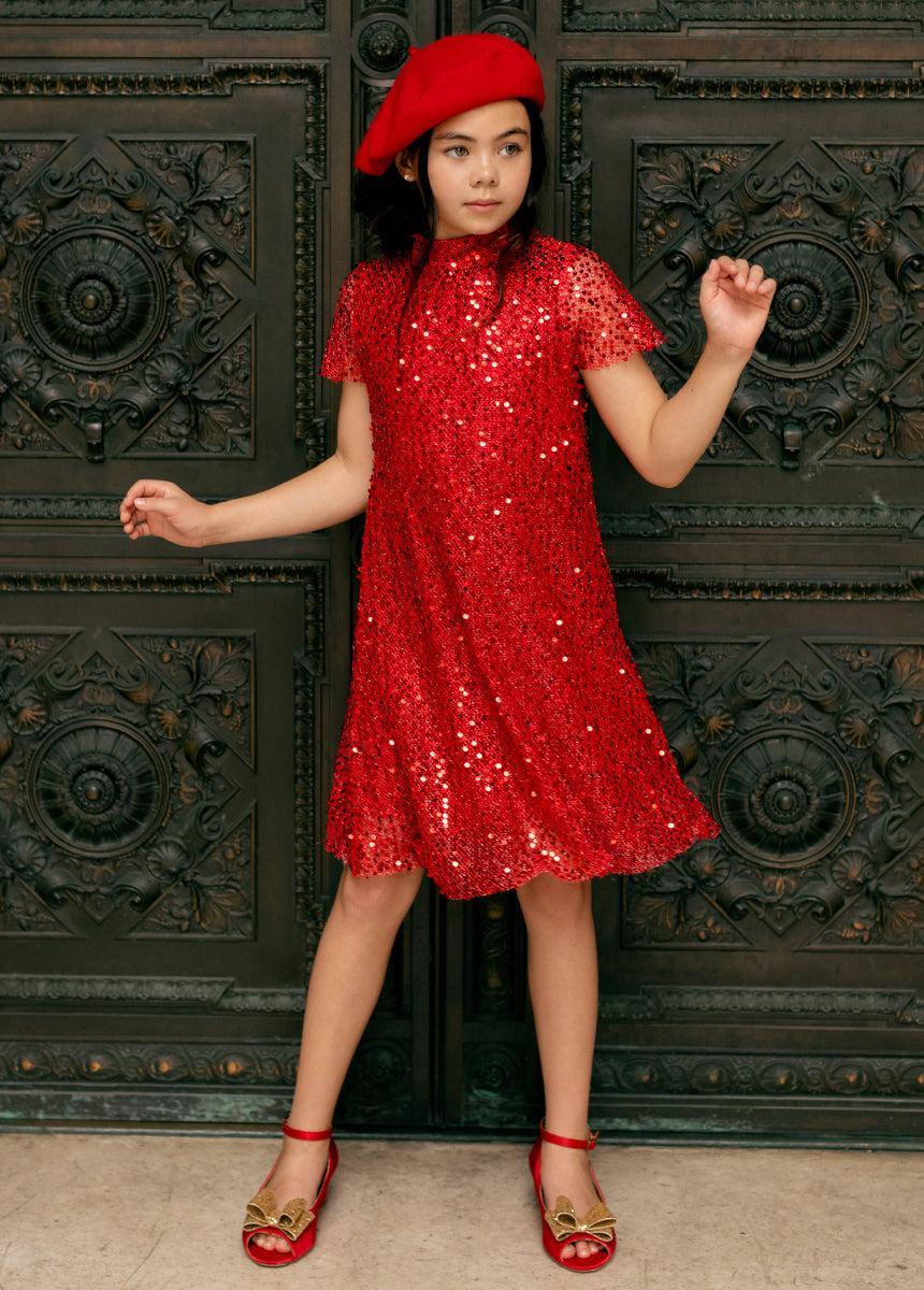 Ansel Dress in Red Product Image