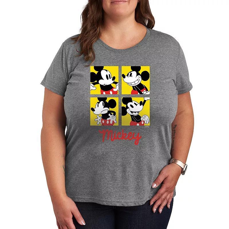 Disneys Mickey Mouse Plus Grid Graphic Tee, Womens Product Image