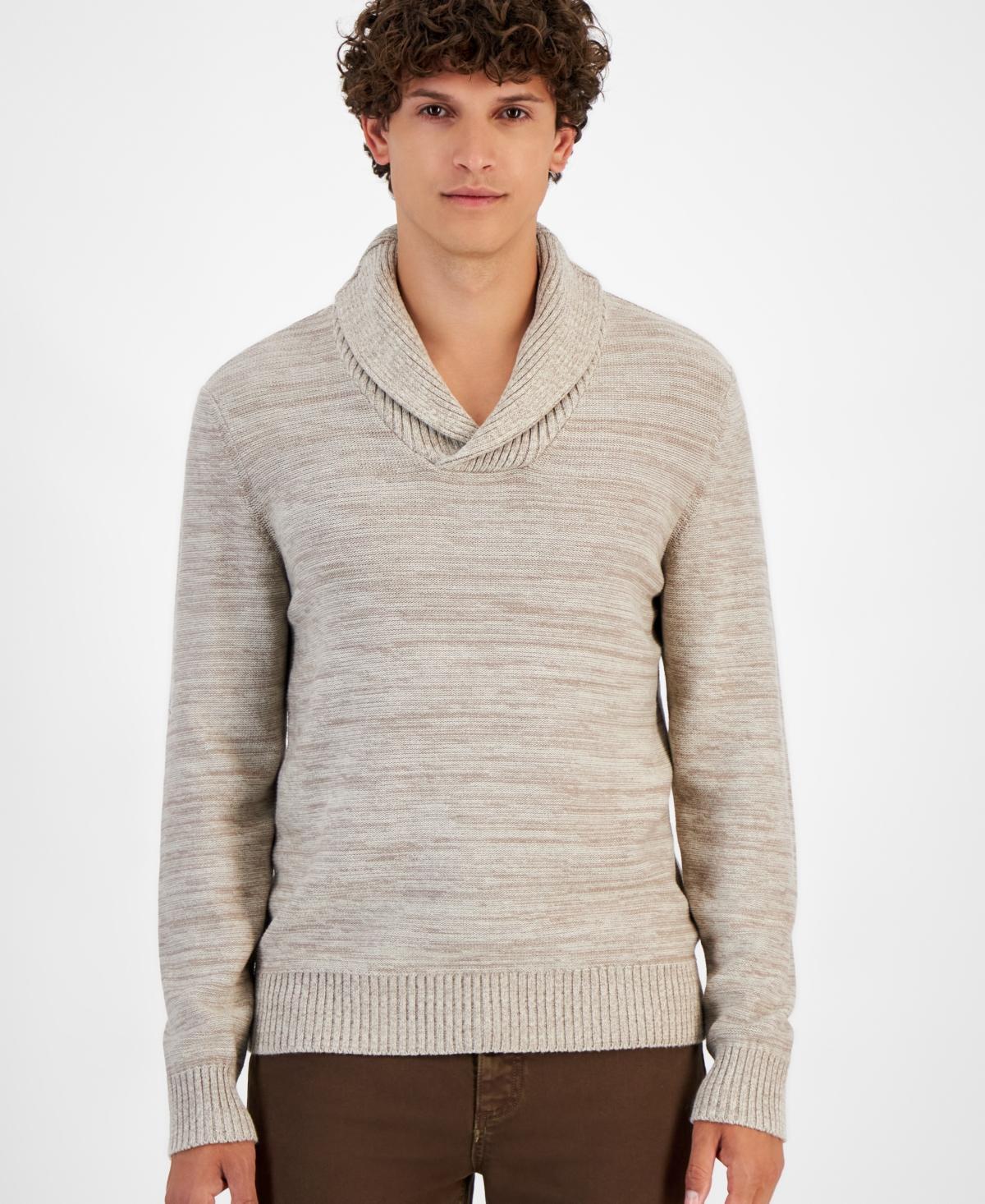 Sun + Stone Mens Marled Shawl-Collar Long Sleeve Pullover Sweater, Created for Macys Product Image