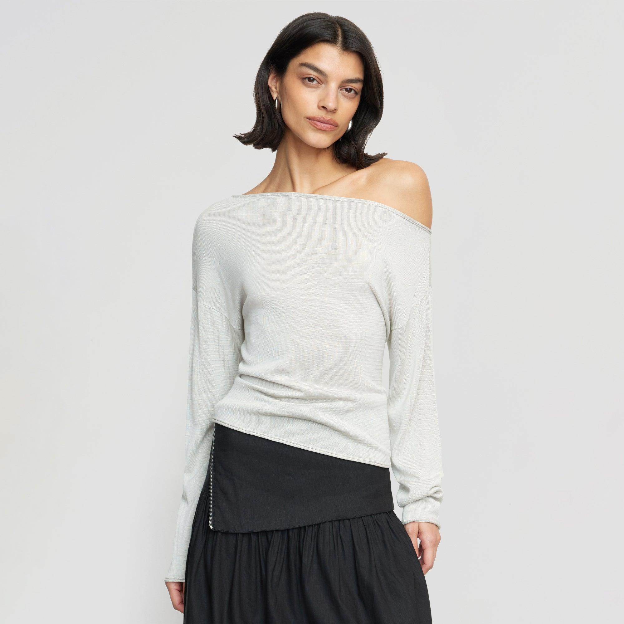 Hachi Tencel-Wool Off-Shoulder Sweater Product Image