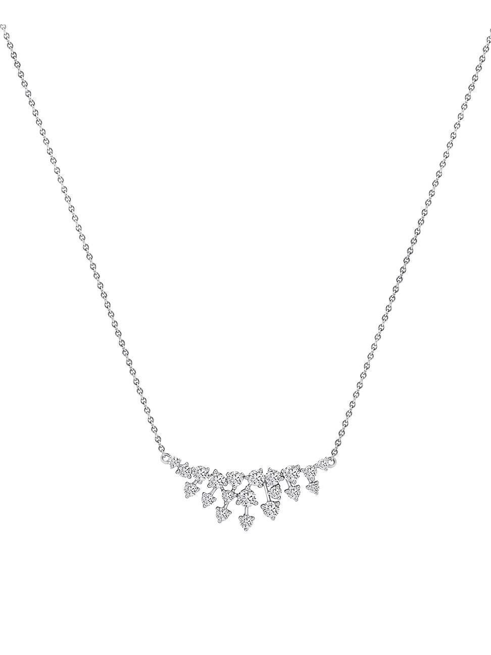 Womens Luminus 18K White Gold & Diamond Necklace Product Image