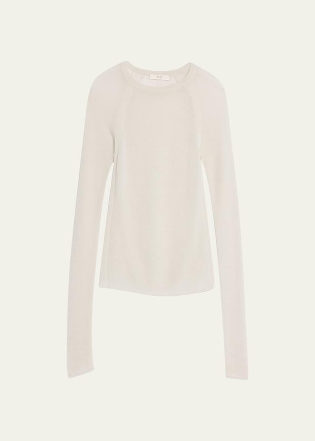 Womens Cashmere Raglan-Sleeve Sweater Product Image