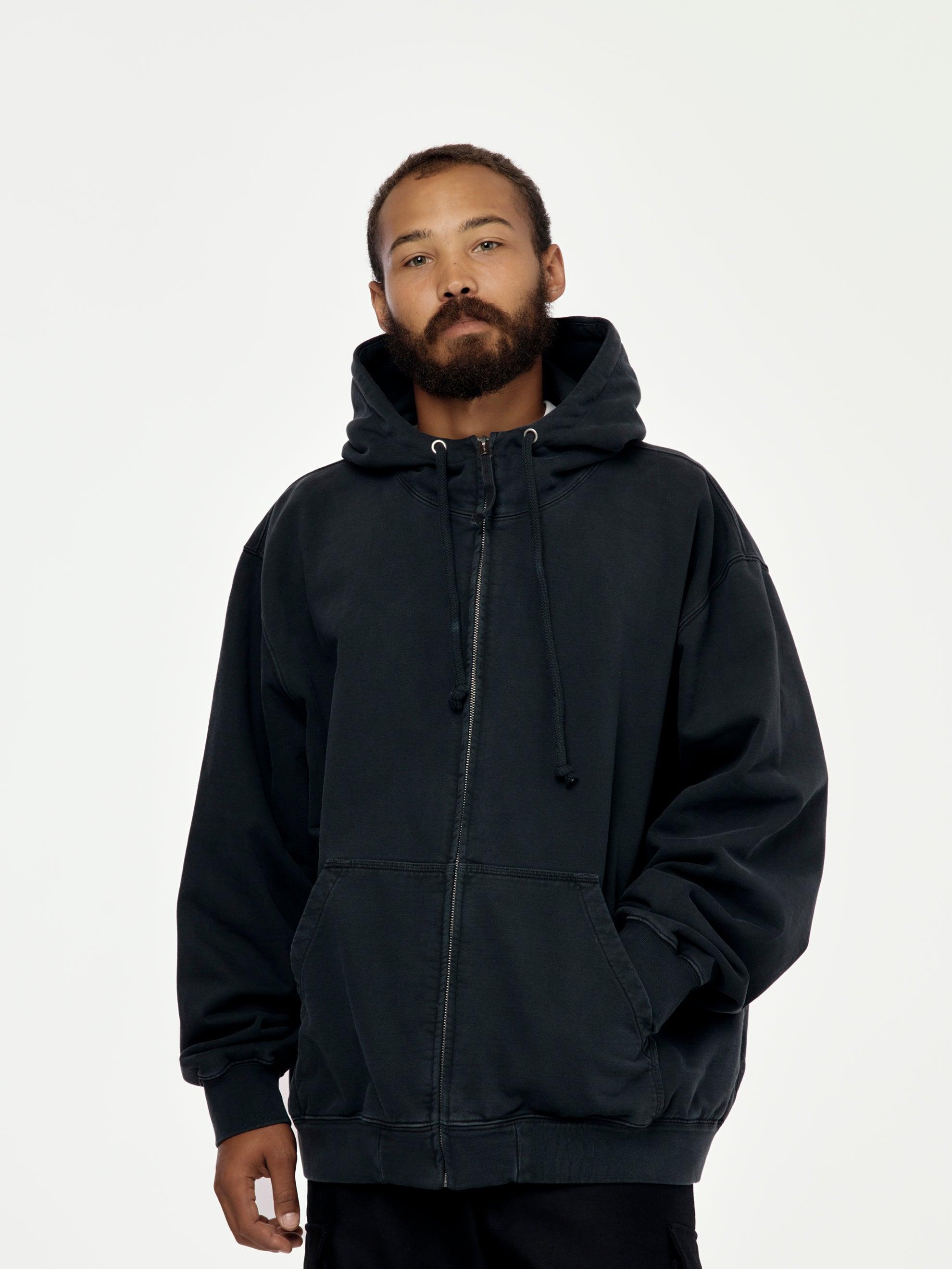 Zip Sweatshirt (Washed Black) Product Image