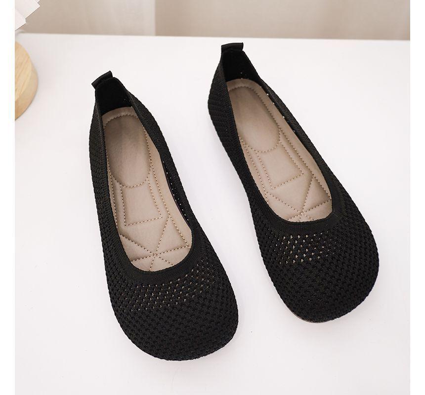 Plain Knit Flats Product Image