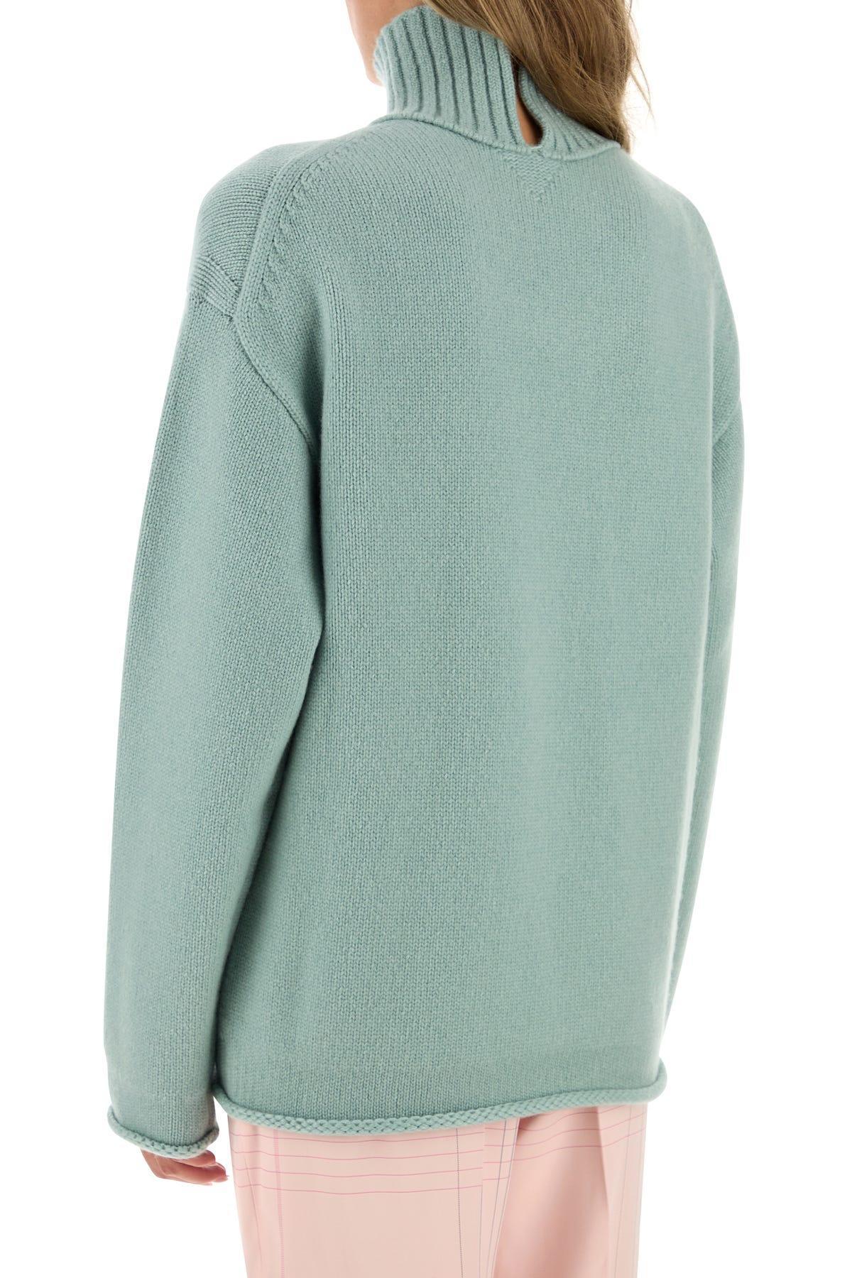 Sea Green Cashmere Sweater In Mint Product Image