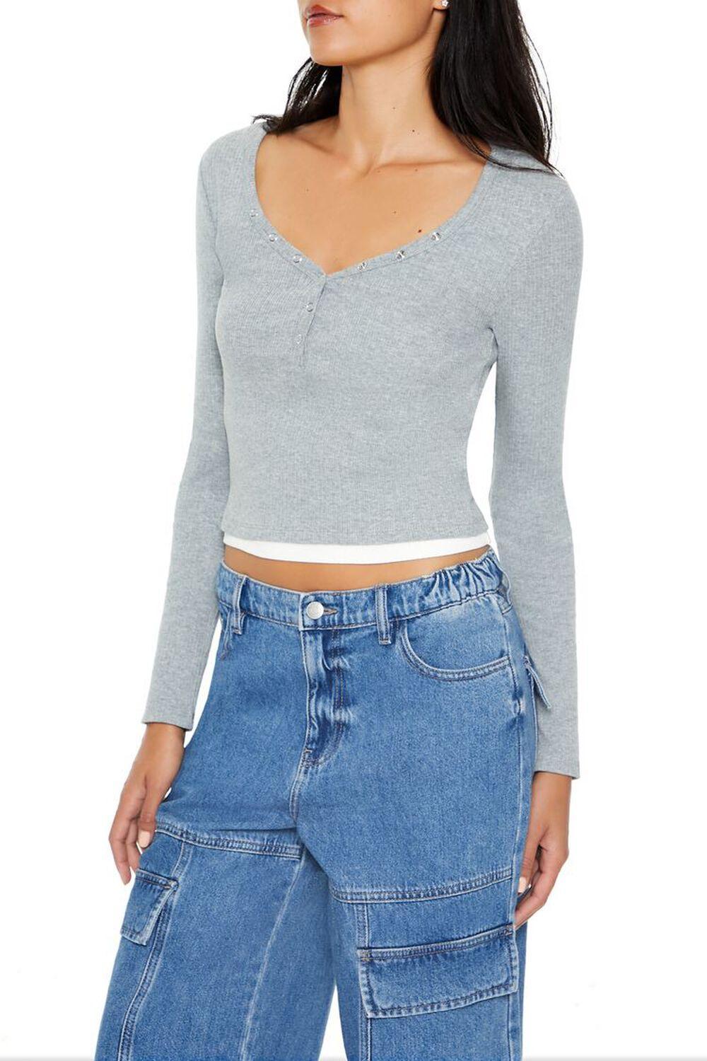 Layered Henley Combo Top | Forever 21 Product Image