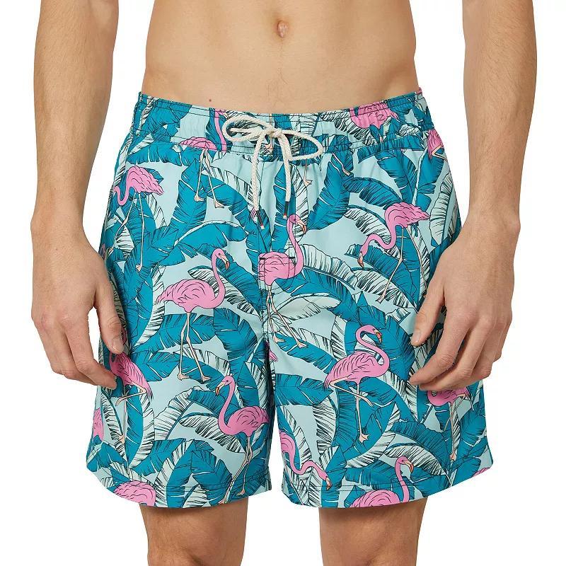 Mens Dockers 7-in. Swim Trunks Pink Jungle Product Image